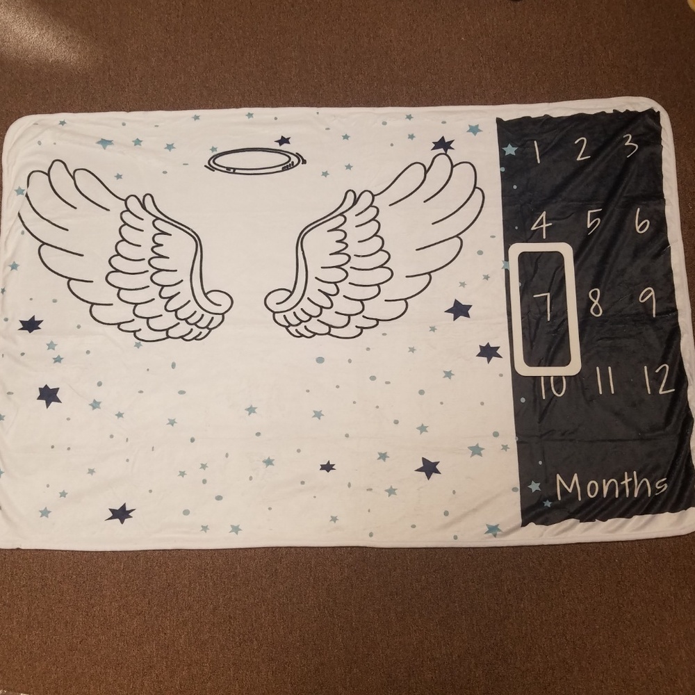 Baby Monthly Milestone Blanket Neutral Baby Shower - Picture 4 of 5